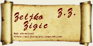 Željko Žigić vizit kartica